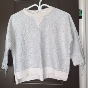 White cropped sweater